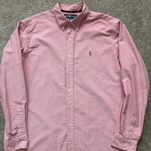 Ralph Lauren Shirt Men's XL Pink Classic Fit Oxford Button Down Shirt